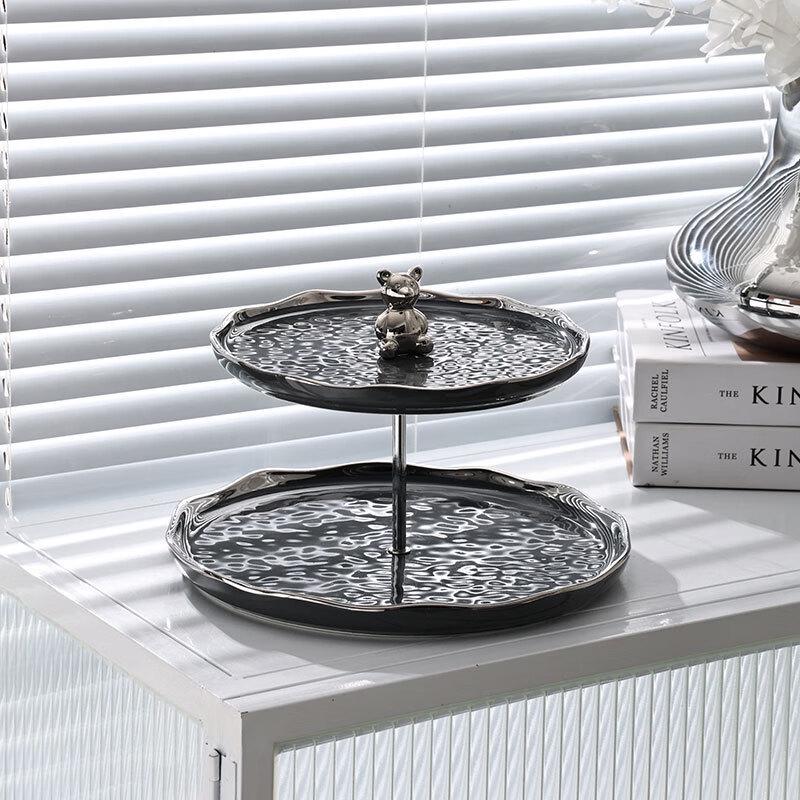 Qianxing Ceramic 2-Tier Dessert Display Stand