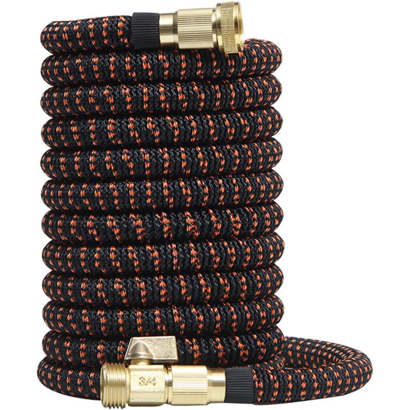 Copper Bullet Expandable Garden Hose W/10 Pattern Thumb Spray Nozzle AS-SEEN-ON-TV 75 FT Lead-Free Ultra-Lightweight Solid Copp