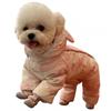 Warm Winter Dog Jumpsuit Teddy Bichon Frise Four-Legged Thermal Coat With Built-in Leash Loop