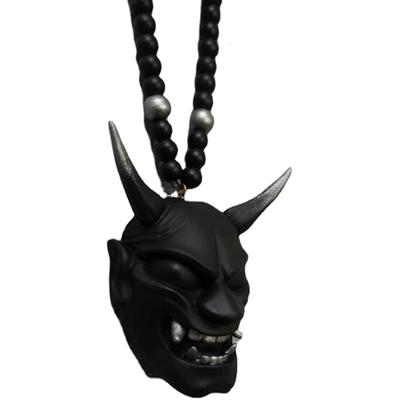 Décoration de rétroviseur de voiture, Pendentif de voiture, Suspendu, Décoration de voiture, Accessoire, Hannya Voiture, Amulette, Voiture