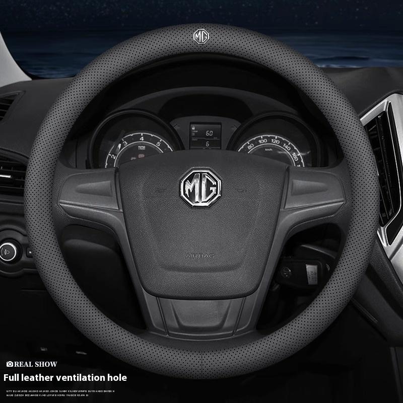 For MG MG3 3SW ZR EHS EZS GS MG4 5 MG6 MG7 HS ZS EV 2023 2024 GT X Power Car Anti-slip Leather Steering Wheel Cover Accessories yto6