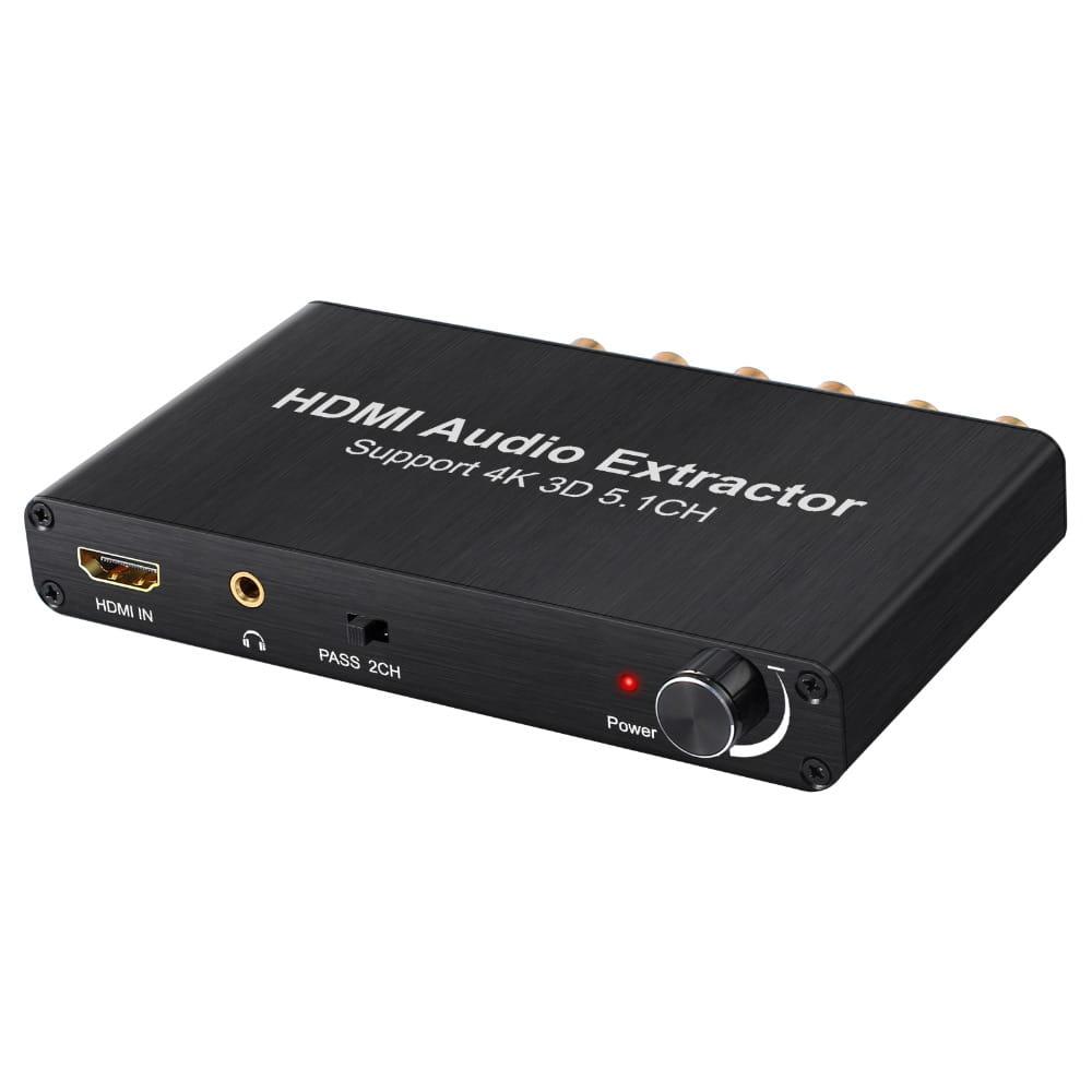 Extractor audio z hdmi z obsługą 4k 3d 5.1 kanałów ekstraktor cinch