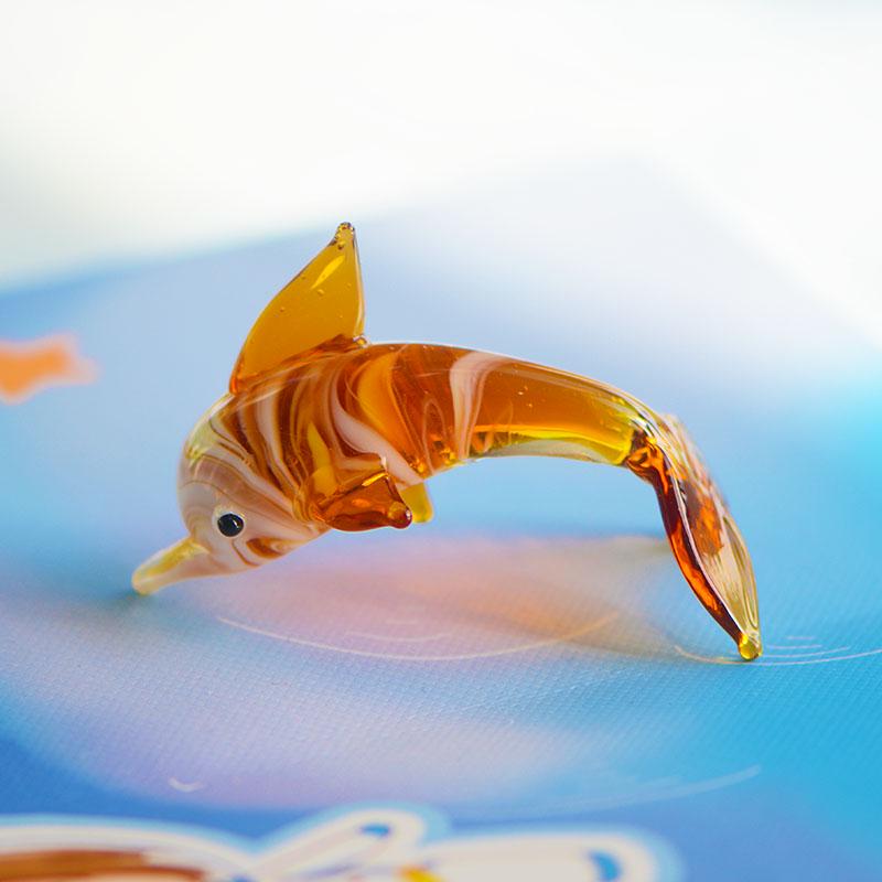 Handcrafted Glass Cartoon Animal Ornaments - Crab & Turtle Decor