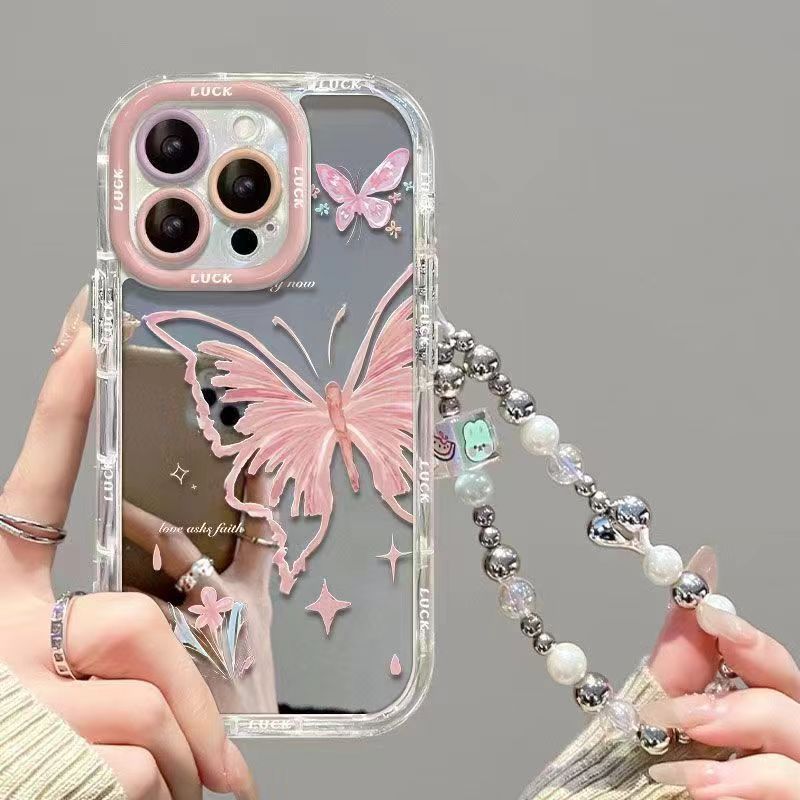 Flower Butterfly Suitable for Apple 15/14 Phone Case iPhone 13 Full Coverage 12/11/XR/XS Shockproof 7PL