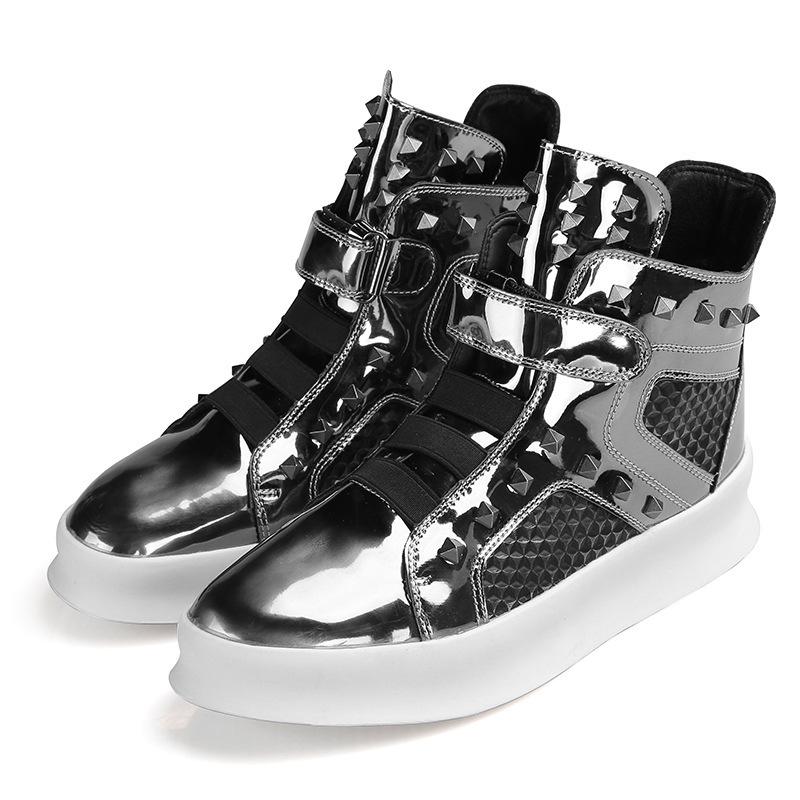 Herbst und Winter neue Sports Board Schuhe Hip-Hop Herrenschuhe Britische Nieten High-Top Schuhe Hip-Hop Board Schuhe