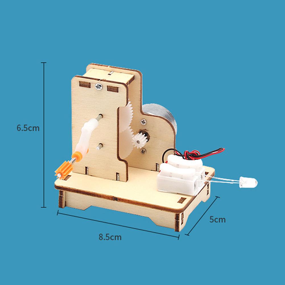 Wooden Hand Cranked Generator Assembled Puzzles Develop Children Curiosity Creativity Educational Early Learning Toy