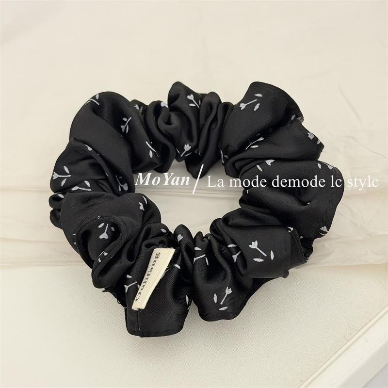 Винтажная Маленькая Цветочная Маленькая Плетеная Повязка на Голову Резинка для Хвоста Модная Печатная Повязка на Голову Эластичная Лента чёрный