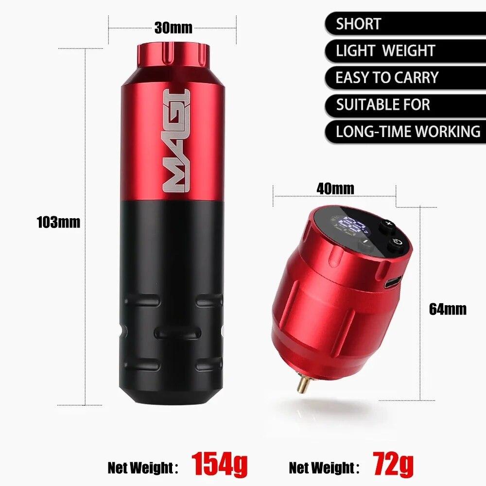 Licht Tattoo Stift Maschine Kit RCA Jack Mit Wireless Mini Tattoo Batterie Netzteil Für Permanent Make-Up Zubehör