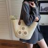 Yogodlns Damen Sommer Stroh Gewebt Große Kapazität Korb Schultertasche Handtaschen Mode Floral Dekor Luxus Designer Strand Bali Shopper Totes