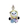 Sleutelhanger met panda-hoofddoek en pluche design, modieus voor kinderen en verzamelaars.