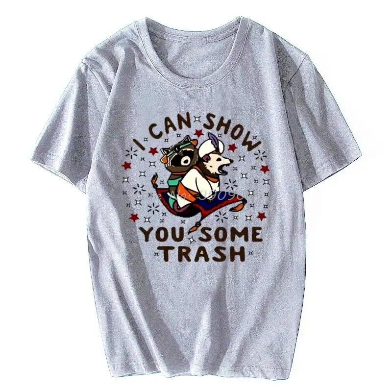 Ich kann dir etwas Müll zeigen, T-Shirt, lustiges Waschbär-Opossum-Liebhaber-Geschenk, Unisex-T-Shirt, Top, Hipster, cooles T-Shirt, Hip Hop, Harajuku, Unisex-T-Shirt