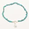 European and American Fashion Irregular Pearl and Natural Stone Pendant Necklace