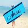 Custom Beach Towel Personalized Name Anna 160x80cm Microfiber Bath Towels All Season Soft Absorbent Blanket
