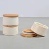 Ceramic Tea Canister with Bamboo Lid Airtight Tea Herb Storage Jar 20g Capacity Spice Box Case Organizer for Coffee Beans Cosmetics
