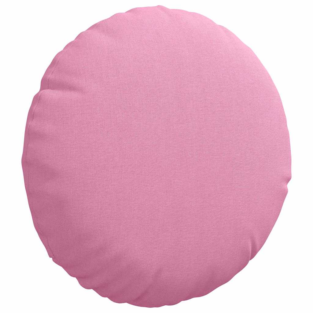 Seat Cushion 2 Pcs Pink Ø30 X 13 Cm Fabric