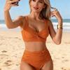 Maillot de bain pour femme Maillot de bain deux pièces Sexy Deux pièces Bikini taille haute