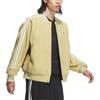 Adidas FW24 3-Stripes Warm Series Loose Fit Casual Sports Long Sleeve Jacket Unisex Jackets Sand-Brown JI6640
