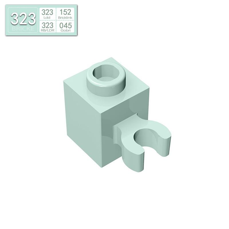 BRICKE 1x1 Brick with Connector Holder, Compatible with Lego 60475 30241 Small Building Blocks