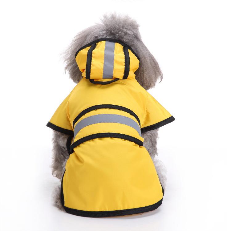 Reflective Raincoat Poncho for Small Dogs - Bichon Puppy Pet Rainwear