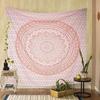 BLESS INTERNATIONAL Indischer traditioneller Mandala-Hippie-Wandbehang, Baumwoll-Wandteppich, Ombre-Bohemian-Tagesdecke (Roségold)