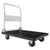 Foldable Push Cart Dolly, 299.37 kg Capacity, Folding Platform Truck with Swivel Wheels, Moving Platform Hand Truck Flatbed Cart, Space Saving Push