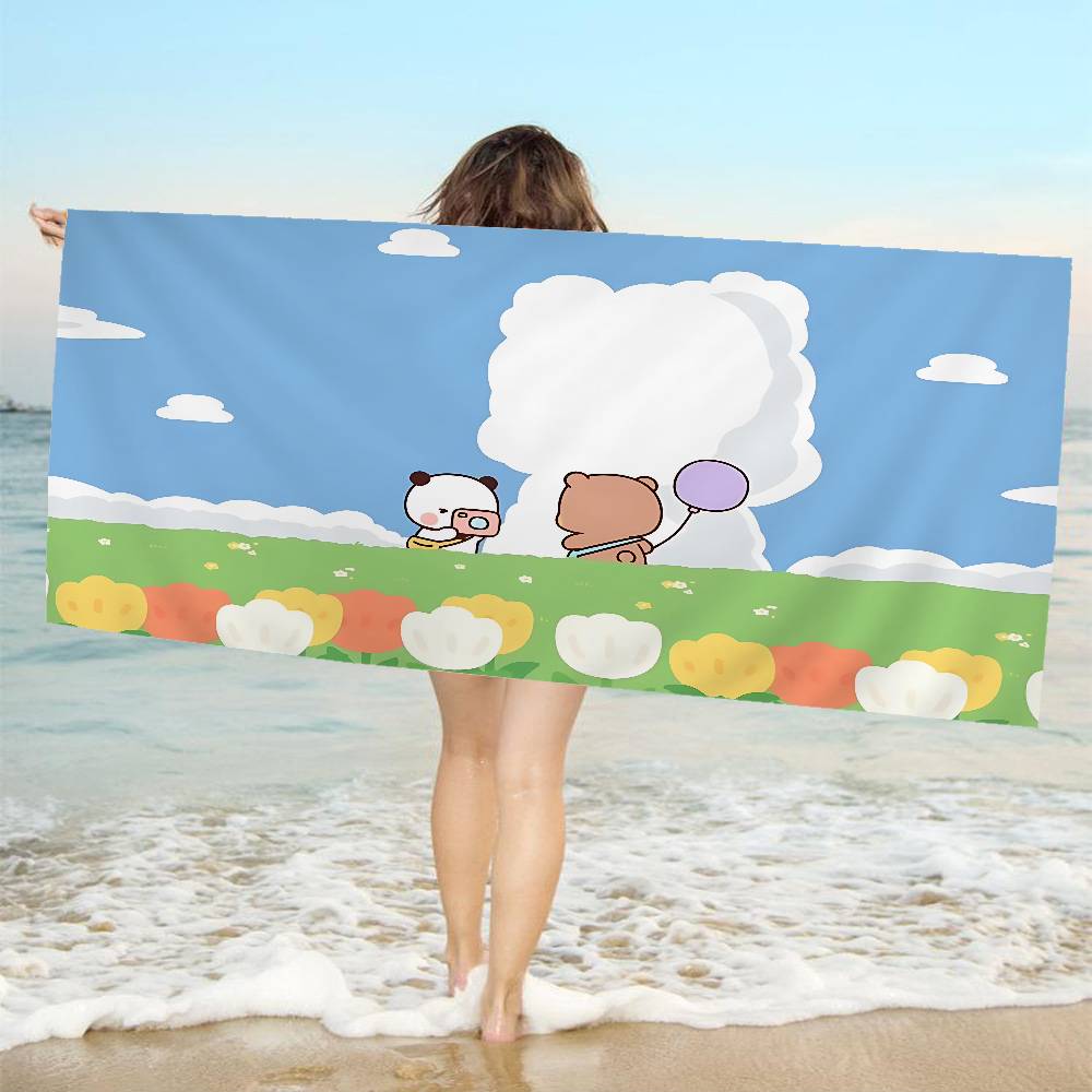 

BuBu And DuDu Big Microfiber Beach Towels Quick Dry Towel Sand Beach Towels Pool Towel For Travel Swim Pool Yoga W30*H60(CM)