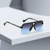 New Women Sunglasses Modern Fashion Transparent Frame Gradient Pink Lens Square Glasses Gift for Friend