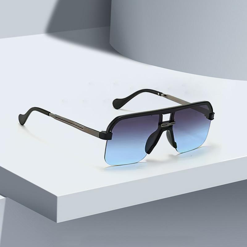 New Women Sunglasses Modern Fashion Transparent Frame Gradient Pink Lens Square Glasses Gift for Friend