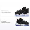 LiNing Youth  Rebound Shock Absorption Breathable Wear-Resistant Non-Slip Mid-Top Basketball Shoes Kids Basketball Shoes Black YKBS088-3