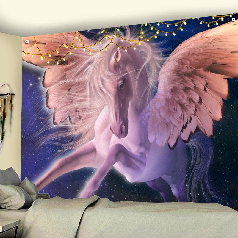 Fantasy Pegasus Background Cloth Unicorn Tapestry Wall Hanging Bedroom Dormitory Room Decoration