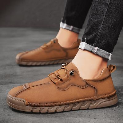 Fashionable Autumn Men Comfortable One Foot Handmade Soft Soled Casual Shoes Outdoor Men's Breathable and Non Slip Sports Shoes