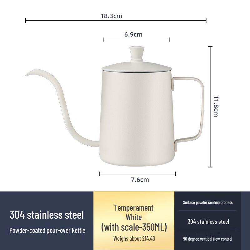 TIBRANG Stainless Steel Gooseneck Pour Over Coffee Kettle