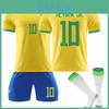Conjunto de Uniforme de Futebol do Brasil 2223 de Alta Qualidade Para Adultos e Crianças Fitness e Esportes ao Ar Livre