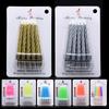 Exquisite 8cm Thread Candle Romantic Birthday Party Decor Golden Silver Color Creative Paraffin Wax Candles