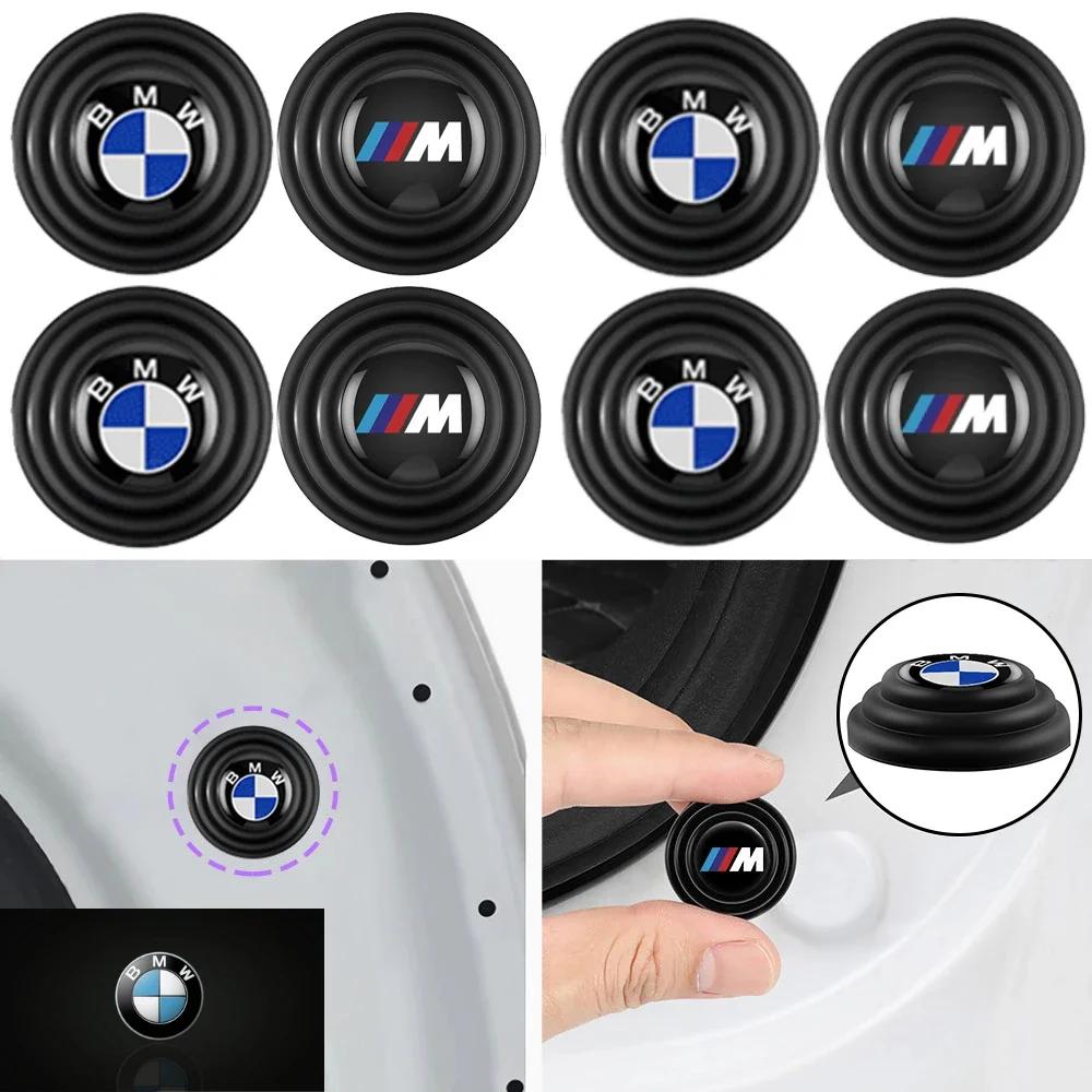 4/8/12pcs Silicone For BMW M Badge Emblem Car Door Anti-collision Buffer Gasket Mats Anti-shock Protection Pads Sticker.