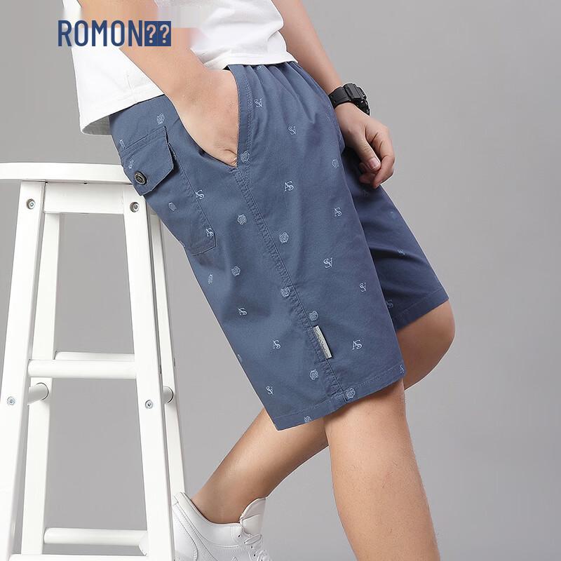 ROMON Men s Loose Fit Cargo Beach Shorts L