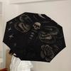 1pc Mystical Moth with Skull Umbrella with Plastic Handle,Suitable for All Seasons Home Travel Outdoor UmbrellaDD1339