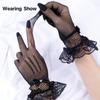 Modische sexy Handschuhe mit Spitzenbesatz für Damen Leichte atmungsaktive UV-schützende Armstulpen für Bräute Hochzeitskleid-Accessoires