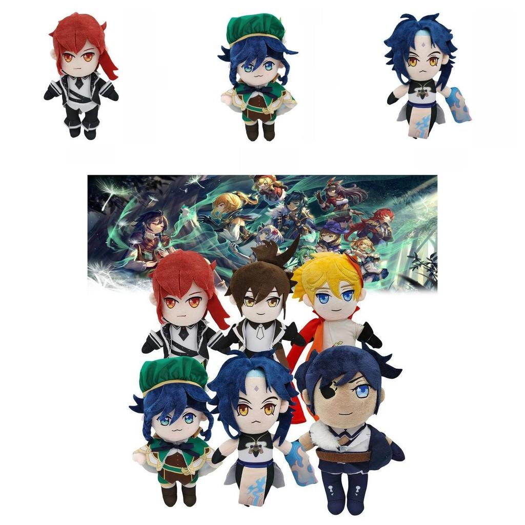 Entzückend weiche Genshin Impact Plüschtiere mit Zhongli, Xiao, Venti, Kaeya, Tartaglia und Diluc für Sammler und Fans