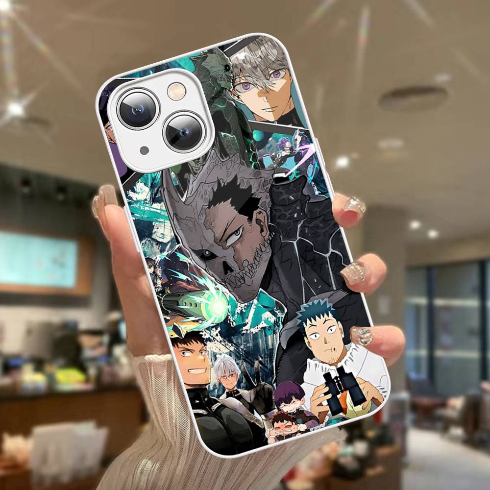 Classic Anime K-kaiju No8 For IPhone 14 13 12 Mini 11 Pro XS Max X XR 14 Plus Tempered Glass Cover