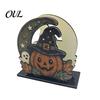 Cute Owl Table Decor Halloween Wood Napkin Holder, Rustic Ghost Skeleton Pumpkin Dispenser, Vertical Holder Vintage Tabletop Standing Tissue