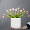Nordic Style Creative Art Striped Ceramic Vase Porch Living Room Flower Insert Home Decoration Ornament