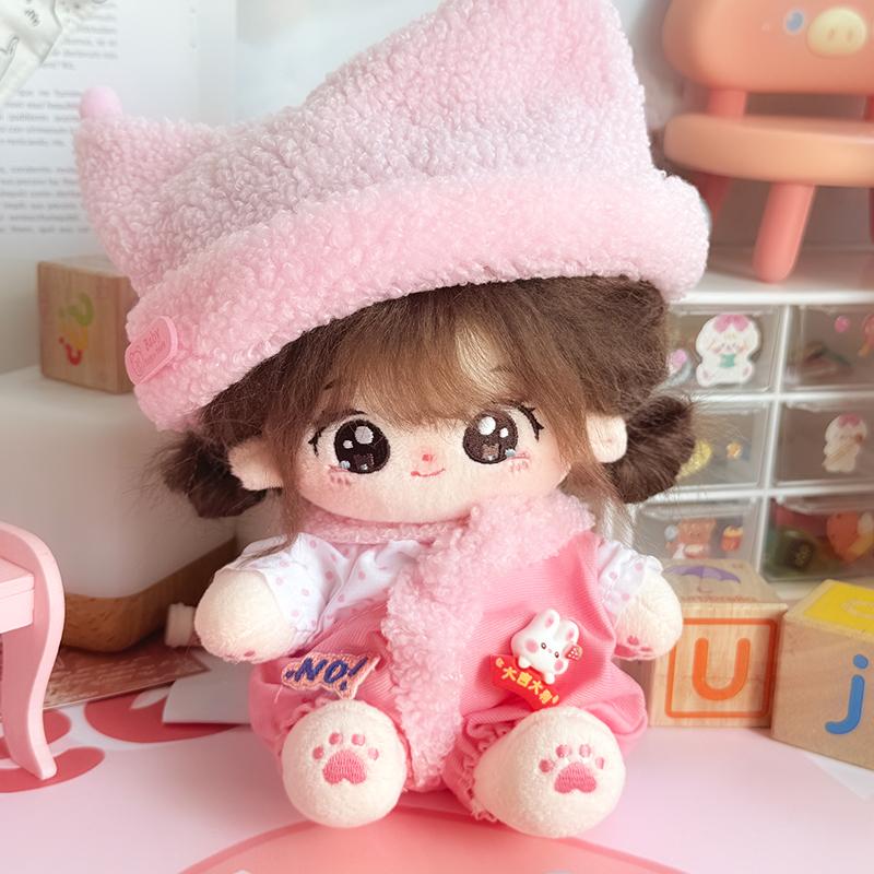 20 cm Idol Docka Gosedjur Bomull Stjärna Dockor Kawaii Gosedjur Baby Gosedjur björn hängselkläder Inga Attribut Dockor Leksaker Barn Samling Gåva