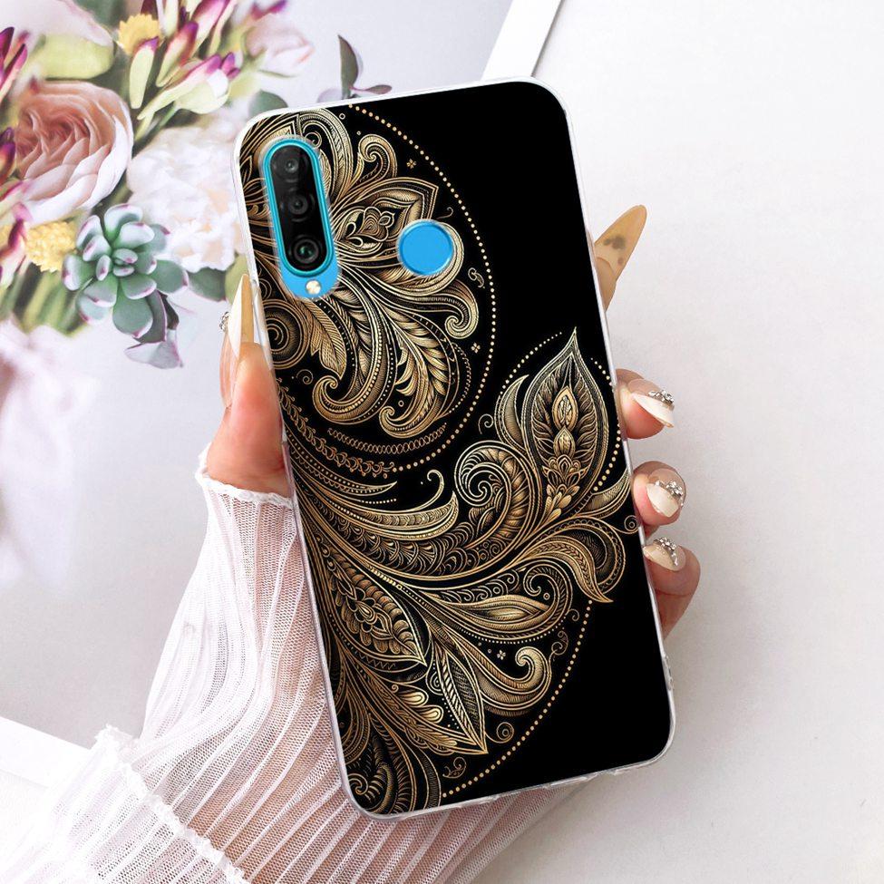 Transparent For Huawei P30 Lite Case Cover Cute Cat Fashion Butterfly Funny Painted Casing MAR-L01A MAR-L21A MAR-LX1A