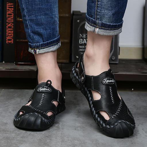 Sandals men's 2020 summer new personalized men's beach shoes men's fashion youth Baotou casual sandals men's trend