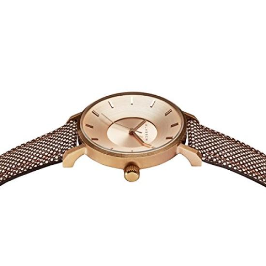 KLASSE14 Volare 36mm Roségold Braun Leder Wolle VO17SA001W Uhr