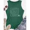 Women's simple snail line print sleeveless tank top, high-quality, fun and trendy, suitable for spring and summer