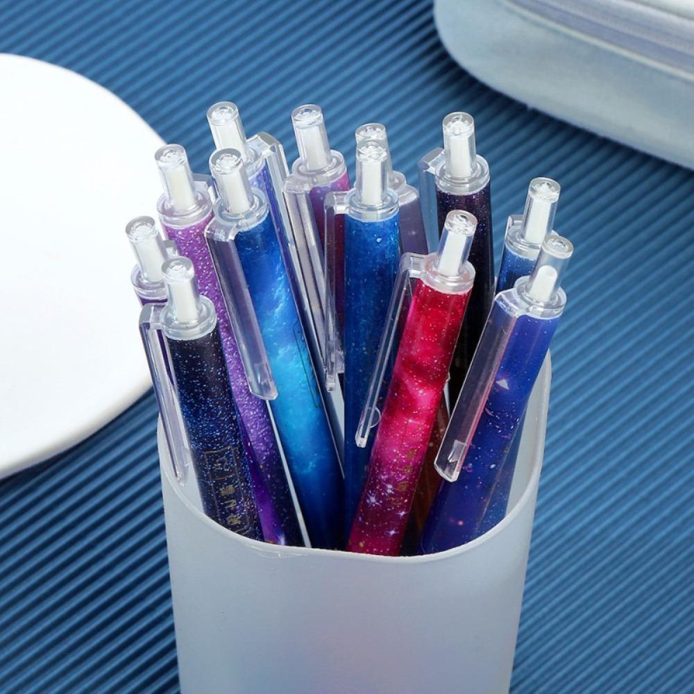 12 Pcs Gel Pen 0.5mm Black Ball Point Pens Constellations Office Supplies