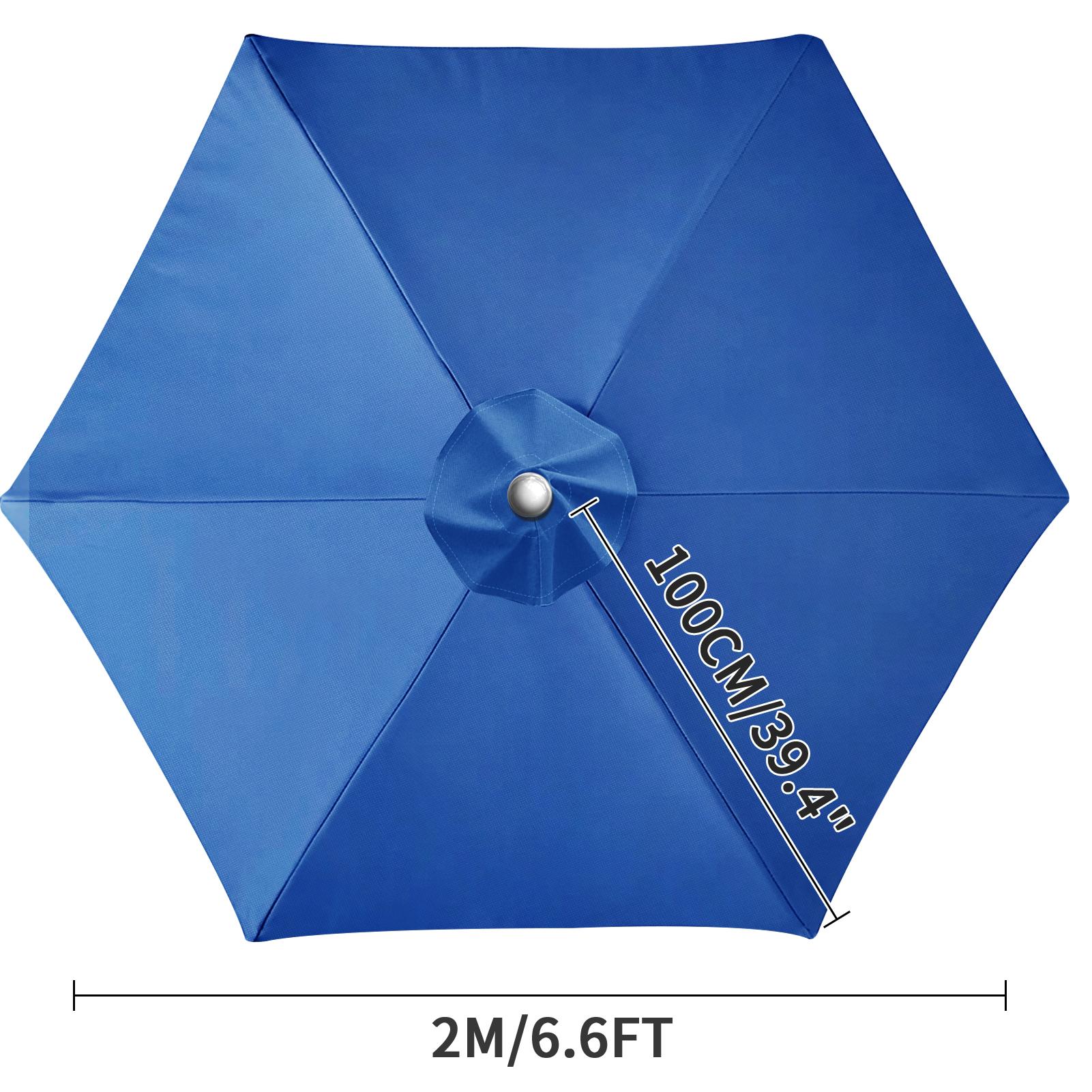 

6/8 Ribs Replacement Parasol Canopy Waterproof Weatherproof UV-Anti Parasol Replacement Canopy Cover Large Patio Umbrella Cloth