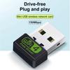 Wireless Network Card 150Mbps RTL8188 Driver-free USB High-speed Anti-interference WiFi Transceiver with Built-in Omnidirectional Antenna